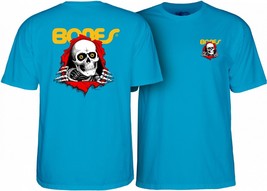 Mens T-shirt Bones Powell Peralta Ripper Blue - £17.74 GBP