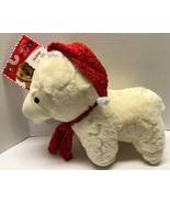 Pet Lou PETLOU Christmas Santa Hat LAMB 14&quot; Plush Dog Pet Toys - £19.46 GBP