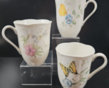 3 Pc Lenox Butterfly Meadow Mugs Set Dragonfly Swallowtail Floral Coffee... - £30.81 GBP