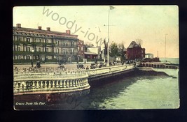 iw256 - Isle of Wight - Cowes Royal Yacht Squadron from Pier c1912 - postcard - £2.01 GBP