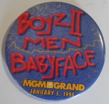 Boyz 2 Men Babyface 3 Large 3 Inch Metal Buttons 1995 Mgm Grand Las Vega... - £11.61 GBP