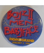 Boyz 2 Men Babyface 3 Large 3 Inch Metal Buttons 1995 Mgm Grand Las Vega... - $14.75