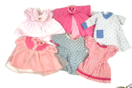 Vintage Doll Clothes Lot Dress Pink Blue Stripe Floral - £25.01 GBP