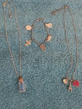Girls Charm Necklaces &amp; Bracelet Lot - $60.36 MXN