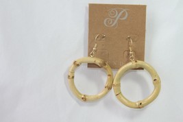 Plunder Earrings (New) Posse - Wood Hoops - 2.25&quot; Drop - 1.5&quot; Round - £11.92 GBP
