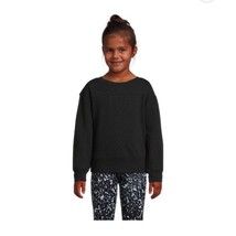 Athletic Works Black Fleece Pullover Long Sleeve Sweatshirt Girls Medium NWT - £6.33 GBP