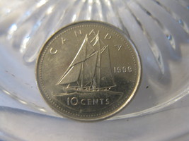 (FC-1376) 1999 Canada: 10 Cents { error- Concave Rim } - $27.00