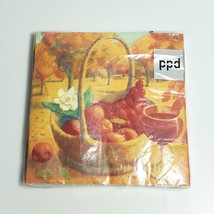 PPD Luncheon Napkins Wine Basket By Peter Seal Made In Germany 20 Count New - €5,74 EUR