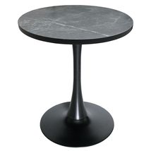 LeisureMod Bristol 27&quot; Round Dining Table, Modern MDF Top &amp; Black Iron P... - $2,823.47 MXN