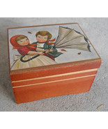Vintage 1971 Chadwick Miller Wood Music Box with Boy and Girl on Lid - £17.80 GBP