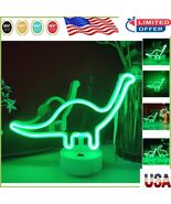 LED Dinosaur Neon Sign with Wall Mount - Fun Decoration for Home or Busi... - $490.86 MXN