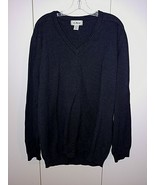 L.L. BEAN MEN&#39;S LS V-NECK GRAY 100% COTTON PULLOVER SWEATER-XLT-WORN ONC... - $223.05 MXN
