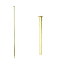 10 pcs Gold 6 Inch Long Sharp Stick Thick 18 Gauge Hat Pins Brass Bead Findings - £7.62 GBP