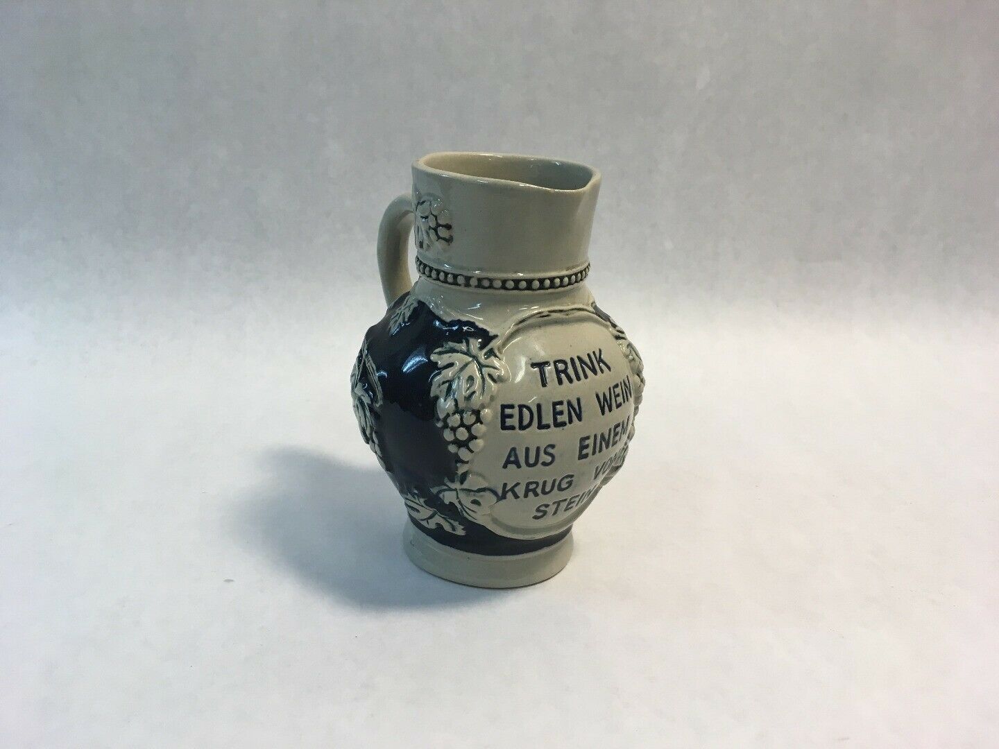 Primary image for Vintage German Salt Glaze Stoneware Wine Jug Stein Pitcher Trink Edlen Wein