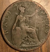 1896 Uk Gb Great Britain Half Penny Coin - £1.33 GBP