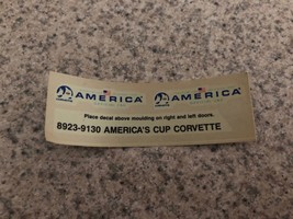 AMT Ertl Promo Decal 1992 Chevy Corvette Official Car America&#39;s Cup Boat... - $9.99