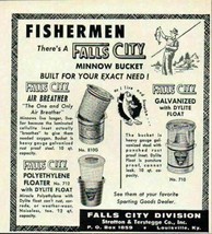 1963 Print Ad Falls City Minnow Buckets Fishing Stratton Terstegge Louis... - $10.75