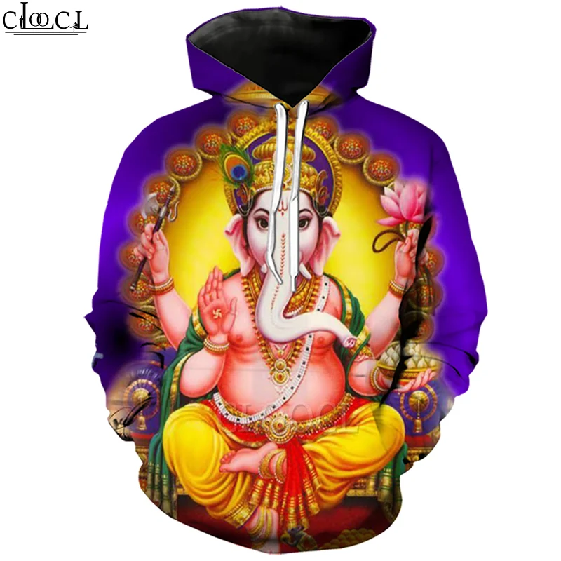 CLOOCL Hinduism God Lord Ganesha 2021 New Style Men Women 3D Print Hoodie Hooded - £156.62 GBP