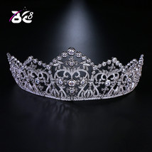 N jewelry micro pave cubic zircon tiara crowns wedding hair accessories bride cz diadem thumb200