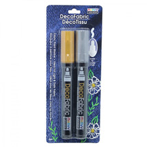 Uchida Deco Fabric Marker 2 Pack Gold and Silver - £7.80 GBP