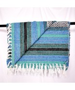 Mexican Blanket Acrylic Tasseled Southwest Western Home Decor Large 50x36 - £20.13 GBP
