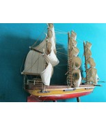 Handcrafted Wooden Ship MODEL  FITTING CANVAS  15 X 18&quot; - £50.63 GBP