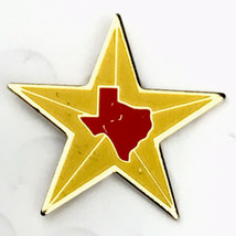Texas State Shape Lonestar Vintage Pin Yellow Gold Tone￼ - £9.43 GBP