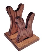 Oak Wood Gun Rack Stand Presentation Table Top Display - Rifle Shotgun L... - $744.05 MXN