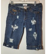 CSM – Jean Shorts, Junior Size 13, Distressed, Gold Colored Studs, CSM -... - $17.83 CAD