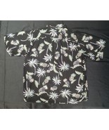 Vintage REYN SPOONER Hawaiin Black Multi-Color Palms Pineapples Men&#39;s Sh... - £21.79 GBP