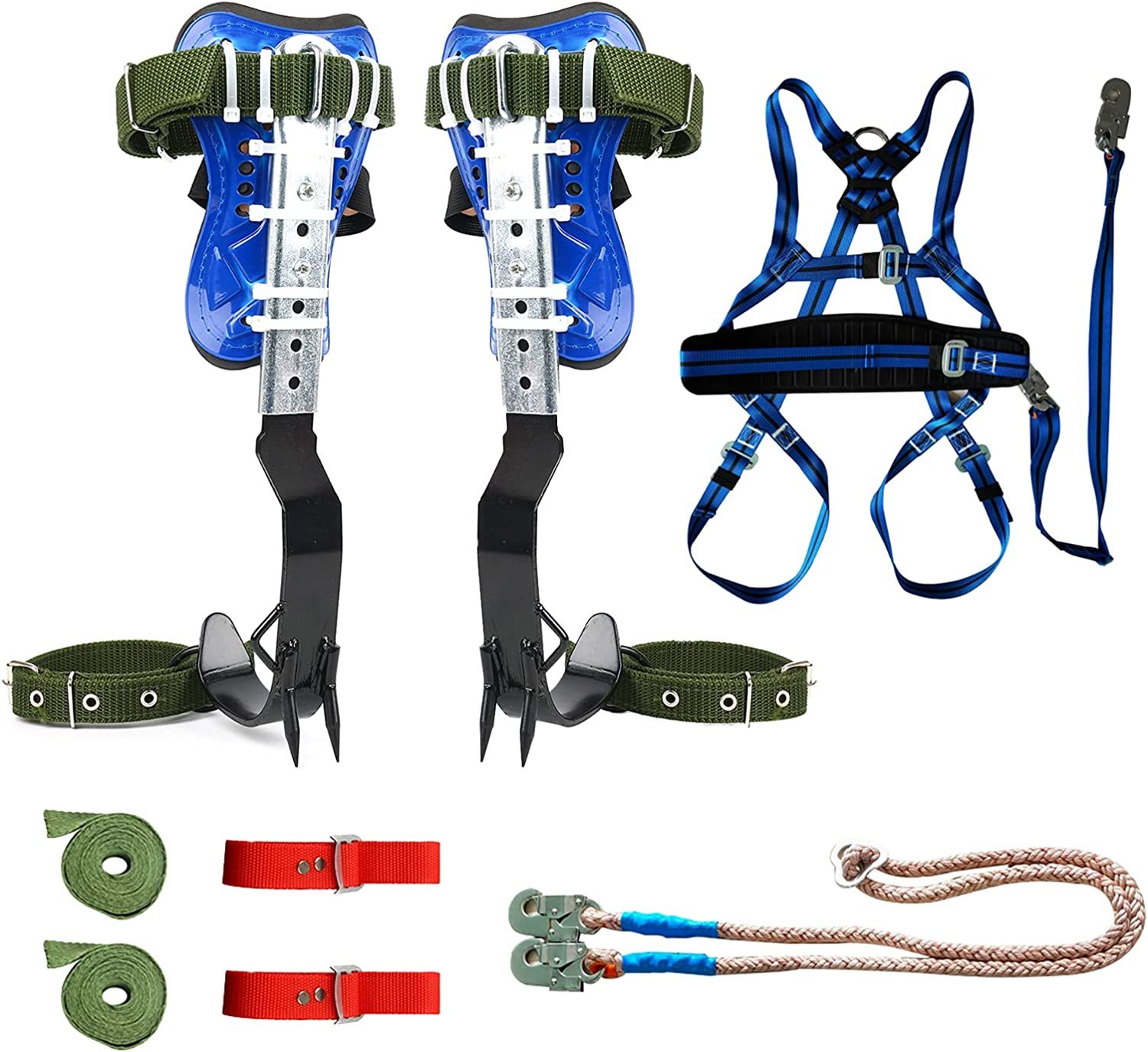 Primary image for Wmlbk Adjustable Tree Climbing Spikes With 5 Point Safety Belt Lanyard, Tree
