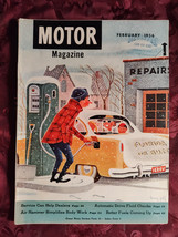 Rare MOTOR Automotive Car Magazine February 1956 Harry Goff Service - £12.16 GBP