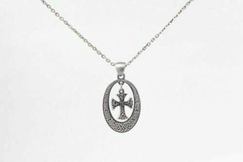 MYSTICA ACCESSORY CELTIC CROSS NECKLACE PENDANT CRESCENT MOON - $14.99