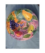 Ancora Fruit Design Large Ceramic Basin Italy - not perfect! Still Beaut... - $12.11 CAD