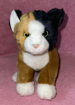 Demdaco Nat &amp; Jules Small Spotted Plush Kitty Cat 8&quot; Green Eyes EUC - £7.83 GBP
