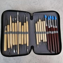 Clay Modeling and Shaping Kit 40 Piece Tool Kit with Case EUC - $35.99