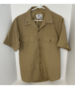 DSCP Men&#39;s Button Up Khaki Service Shirt Quarterdeck Collection Large Mi... - $32.31 CAD