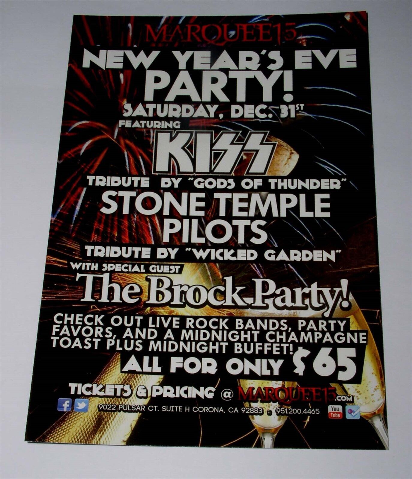 KISS Tribute Band Promotional Concert Card New Years Eve Vintage 2011 STP  - $19.99