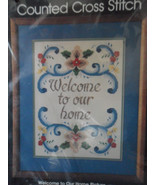 Golden Bee Counted Cross Stitch Kit &quot;Welcome to Our Home&quot; 12 x 16&quot; New - $24.45