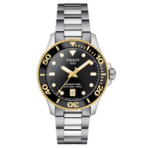 Tissot Men&#39;s Seastar Black Dial Watch - T1202102105100 - £255.07 GBP
