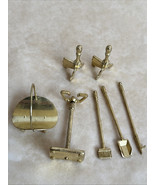 Lot Of Doll House Miniature / Mini Fireplace Set Poker Stand Holder Grate ￼ - $7.78 CAD