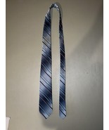 Stix Baer &amp; Fuller Neck Tie Blue Burgundy Stripes 54” Long - $371.40 MXN