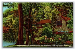 Dining Lodge Big Molla Stato Park Van Buren Missouri MO Unp Lino Cartolina Z2 - £2.59 GBP