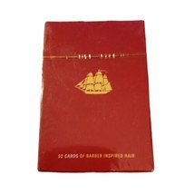 Vtg Old Spice Playing Cards 52 Cards of Barber Inspired Hair Ship Red Gold  - £6.76 GBP