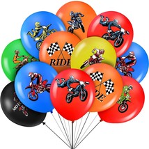 36 Pieces Dirt Bike Party Decorations Dirt Bike Party Balloons, Motocross Birthd - £13.28 GBP