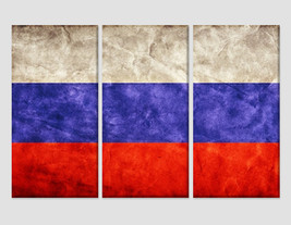 Russia Flag Canvas Print Russia Wall Art Russia Canvas Art Russian Decor Large F - £39.40 GBP