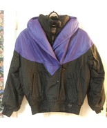 AKOR Womens Ski Winter Jacket Parka Med M Size Black &amp; Purple EUC Ladies - $34.61 CAD