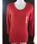 NOBO NO BOUNDARIES Red LAYERING Long Sleeve Tee Shirt Size Small - $6.93