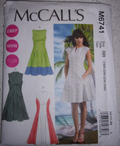 McCalls Misses’Miss Petite Women’s Size 18 W-24W Lined Dresses #M5741 Uncut 2013 - £3.98 GBP