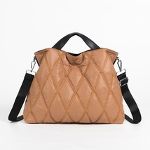 MABULA Simple Stylish Women Quilted Satchels Handbags Nylon Feather Down Padded  - £46.68 GBP